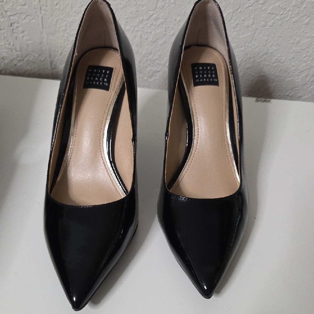 White House Black Market Glitter High Heel Pumps Size 6 | Elegant Evening Heels.
